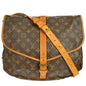 Louis Vuitton Saumur Handbag Monogram Canvas Brown Canvas Shoulder Bag Bag (   )