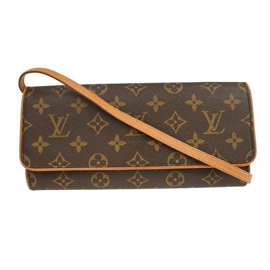 Louis Vuitton Twin Handbag Monogram Canvas Brown Canvas Clutche & Pouche Bag (   )