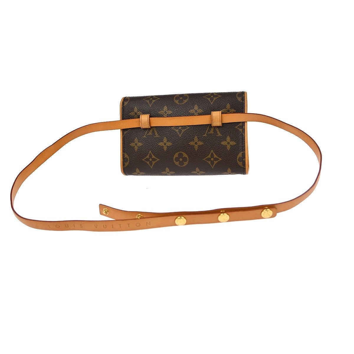 Louis Vuitton Florentine Waist Bag Monogram Canvas Brown Canvas Clutche & Pouche Bag (   )