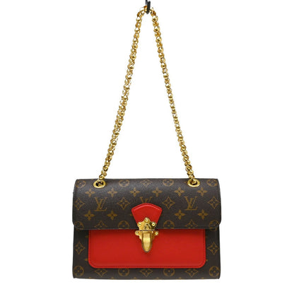 Louis Vuitton Victoire Handbag Monogram Canvas And Leather Brown Canvas Shoulder Bag Bag (   )
