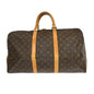 Louis Vuitton Keepall Bag Monogram Canvas Brown Canvas Travel Bag Bag (   )