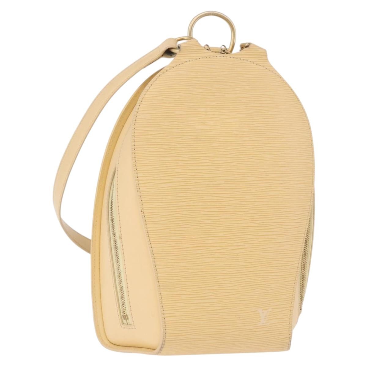 Louis Vuitton Mabillon Backpack Epi Leather Beige Leather Backpack Bag (   )