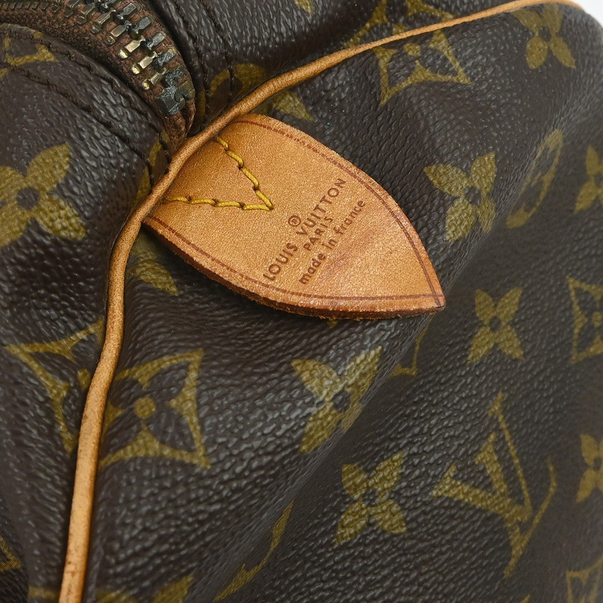 Louis Vuitton Keepall Bag Monogram Canvas Brown Canvas Travel Bag Bag (   )