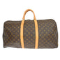 Louis Vuitton Keepall Bag Monogram Canvas Brown Canvas Travel Bag Bag (   )