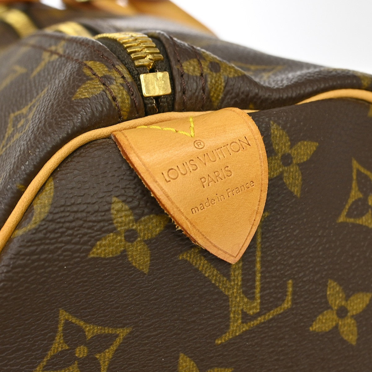 Louis Vuitton Keepall Bag Monogram Canvas Brown Canvas Travel Bag Bag (   )