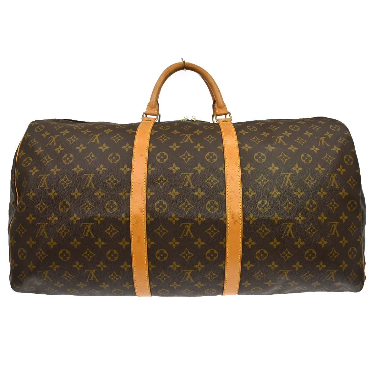 Louis Vuitton Keepall Bag Monogram Canvas Brown Canvas Travel Bag Bag (   )