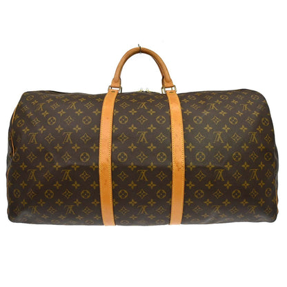 Louis Vuitton Keepall Bag Monogram Canvas Brown Canvas Travel Bag Bag (   )