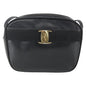 Salvatore Ferragamo Vara Bow Camera Shoulder Bag Patent Leather Black Leather Shoulder Bag Bag (   )