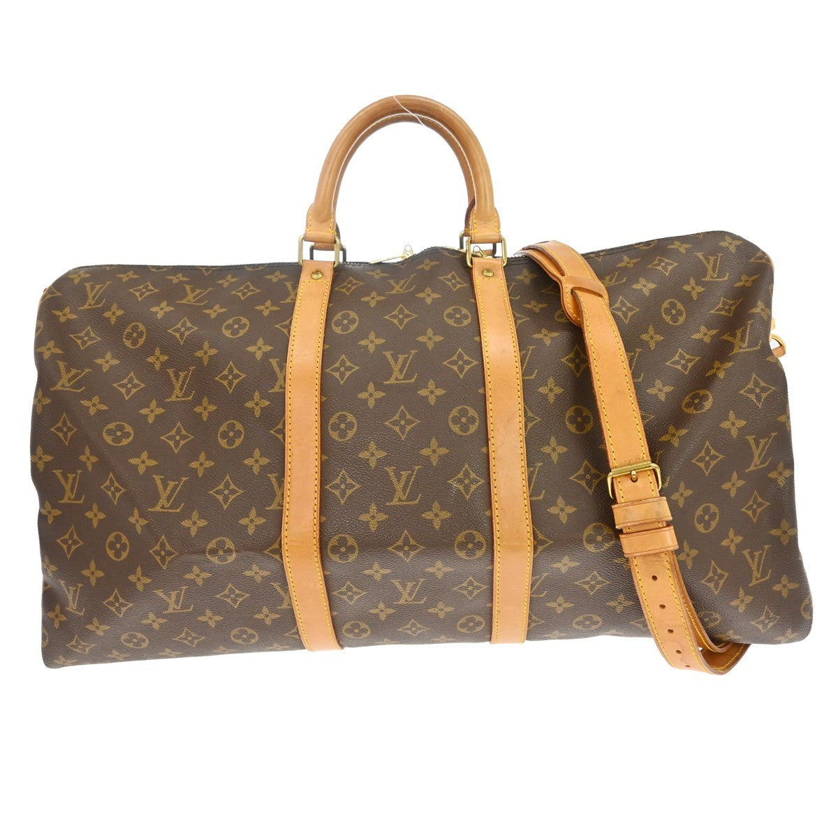 Louis Vuitton Keepall Bandouliere Bag Monogram Canvas Brown Canvas Travel Bag Bag (   )