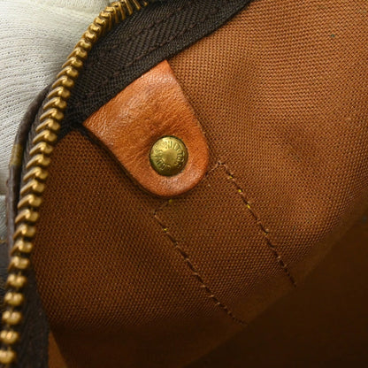 Louis Vuitton Keepall Bag Monogram Canvas Brown Canvas Travel Bag Bag (   )
