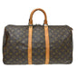 Louis Vuitton Keepall Bag Monogram Canvas Brown Canvas Travel Bag Bag (   )