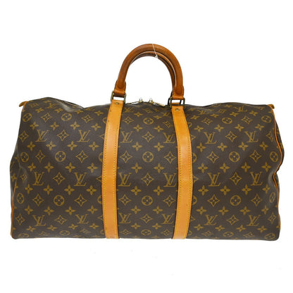Louis Vuitton Keepall Bag Monogram Canvas Brown Canvas Travel Bag Bag (   )