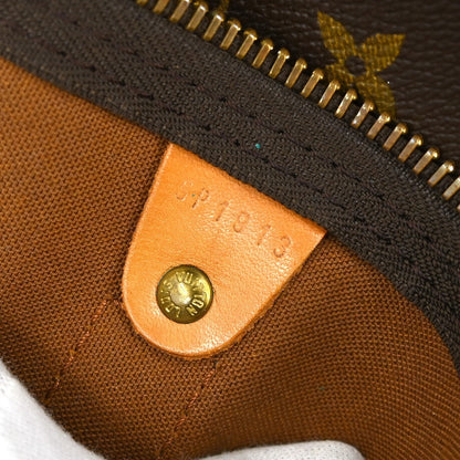 Louis Vuitton Keepall Bag Monogram Canvas Brown Canvas Travel Bag Bag (   )