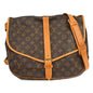 Louis Vuitton Saumur Handbag Monogram Canvas Brown Canvas Shoulder Bag Bag (   )