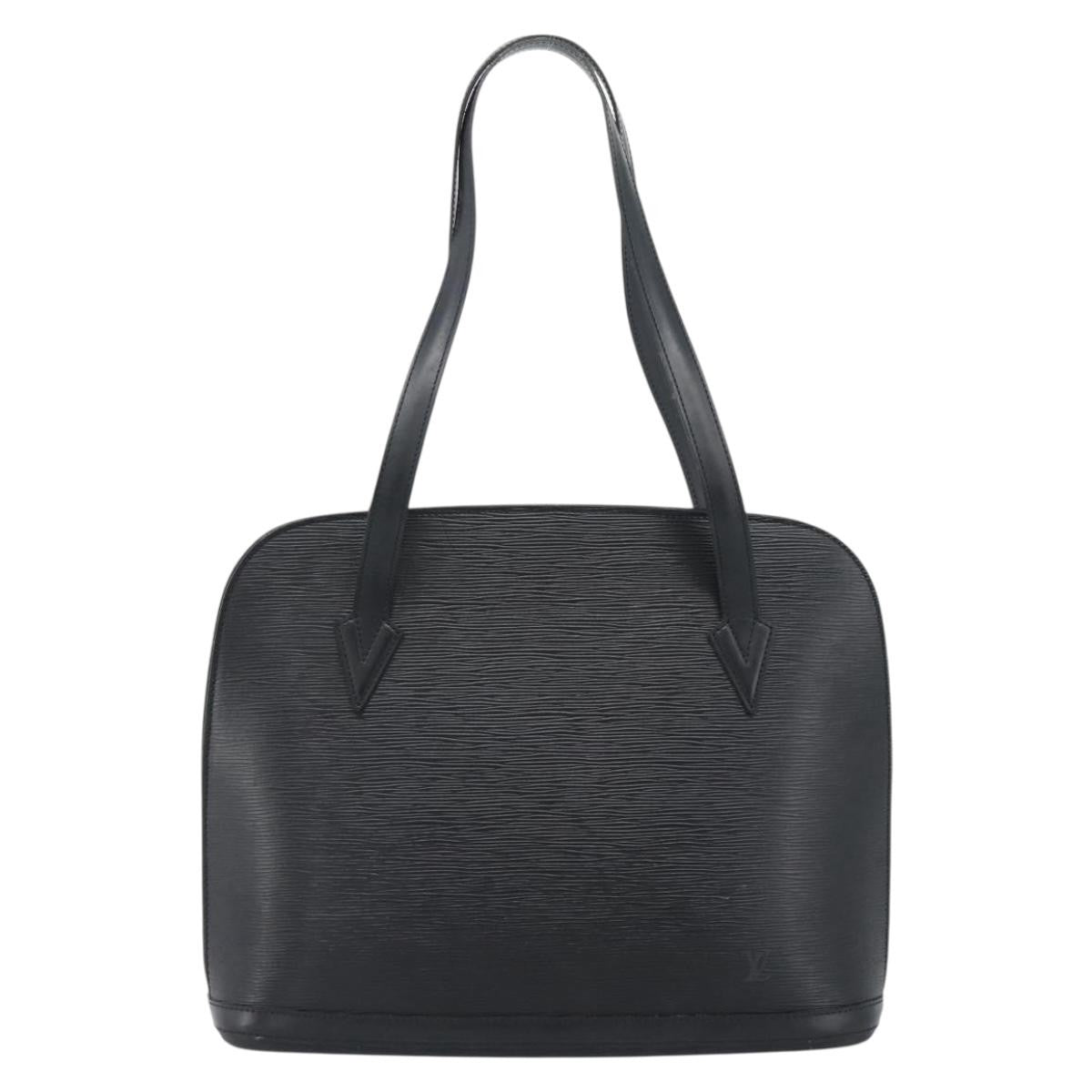Louis Vuitton Lussac Handbag Epi Leather Black Leather Shoulder Bag Bag (   )