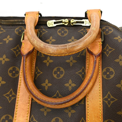 Louis Vuitton Keepall Bag Monogram Canvas Brown Canvas Travel Bag Bag (   )