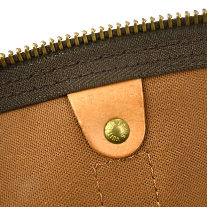 Louis Vuitton Keepall Bag Monogram Canvas Brown Canvas Travel Bag Bag (   )