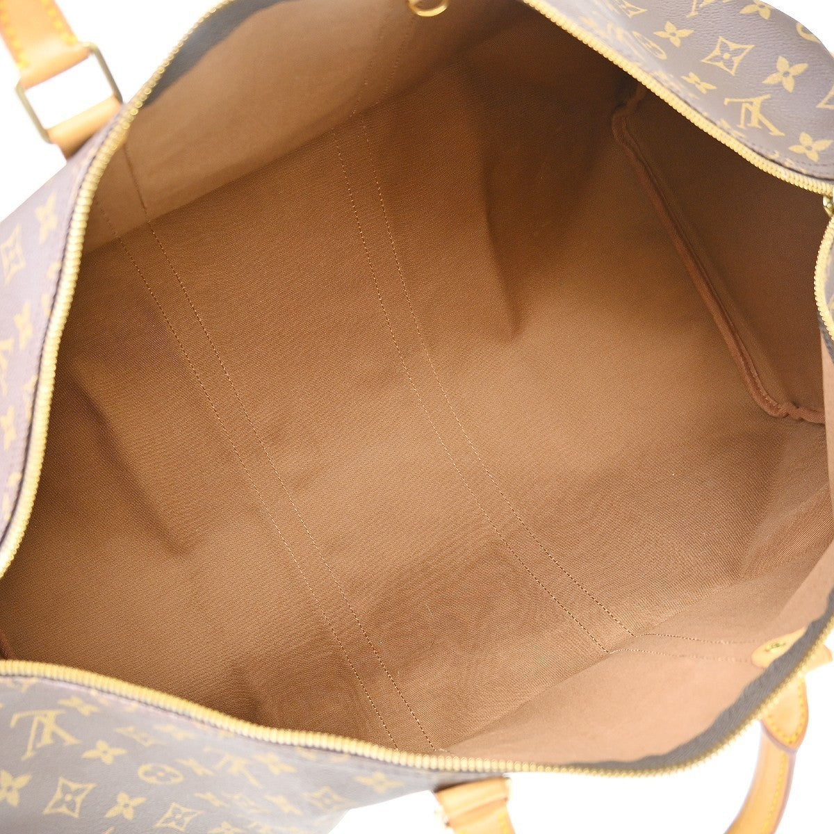 Louis Vuitton Keepall Bag Monogram Canvas Brown Canvas Travel Bag Bag (   )