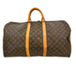 Louis Vuitton Keepall Bag Monogram Canvas Brown Canvas Travel Bag Bag (   )