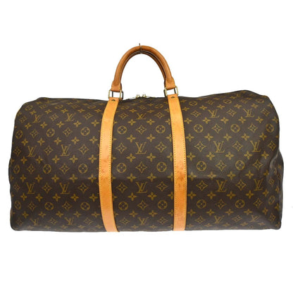 Louis Vuitton Keepall Bag Monogram Canvas Brown Canvas Travel Bag Bag (   )