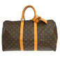 Louis Vuitton Keepall Bag Monogram Canvas Brown Canvas Travel Bag Bag (   )