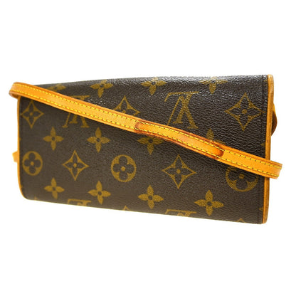 Louis Vuitton Twin Handbag Monogram Canvas Brown Canvas Clutche & Pouche Bag (   )