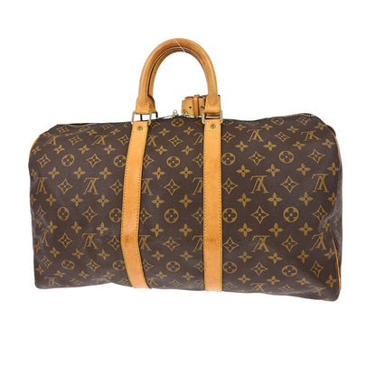 Louis Vuitton Keepall Bag Monogram Canvas Brown Canvas Travel Bag Bag (   )