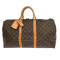 Louis Vuitton Keepall Bag Monogram Canvas Brown Canvas Travel Bag Bag (   )