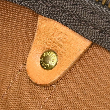 Louis Vuitton Keepall Bag Monogram Canvas Brown Canvas Travel Bag Bag (   )
