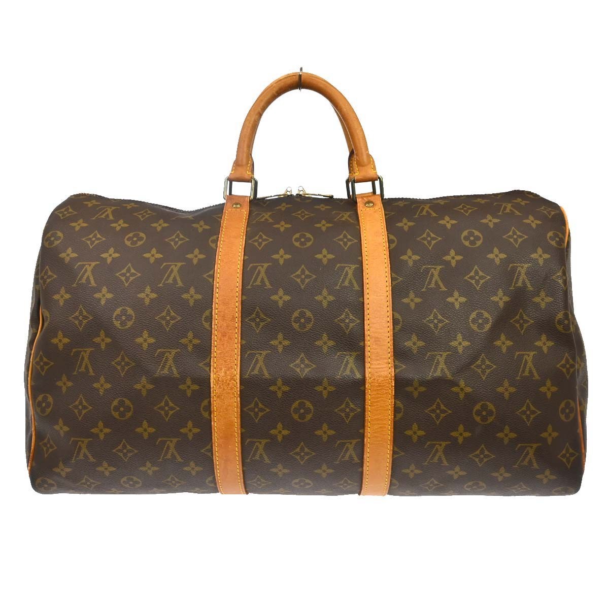 Louis Vuitton Keepall Bag Monogram Canvas Brown Canvas Travel Bag Bag (   )