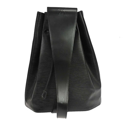 Louis Vuitton Sac A Dos Drawstring Backpack Epi Leather Black Leather Backpack Bag (   )