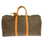 Louis Vuitton Keepall Bag Monogram Canvas Brown Canvas Travel Bag Bag (   )