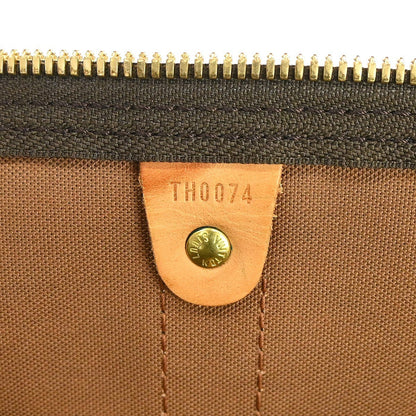 Louis Vuitton Keepall Bag Monogram Canvas Brown Canvas Travel Bag Bag (   )