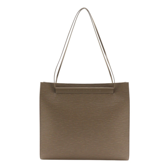 Louis Vuitton Saint Tropez Handbag Epi Leather Gray Leather Tote Bag Bag (   )