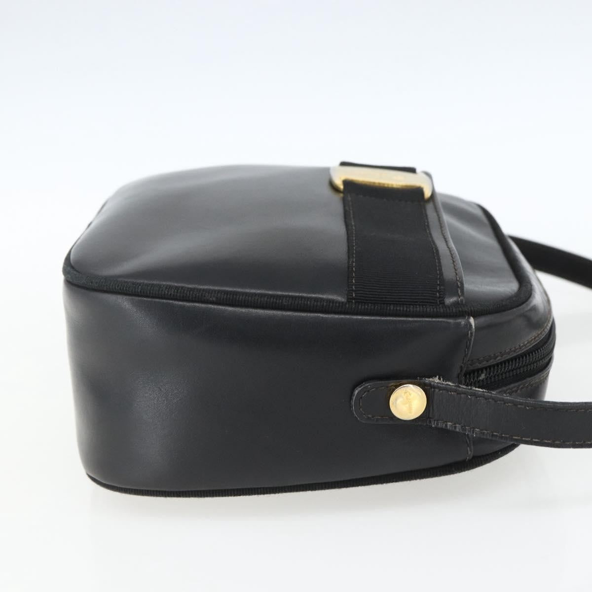 Salvatore Ferragamo Vara Bow Camera Shoulder Bag Patent Leather Black Leather Shoulder Bag Bag (   )