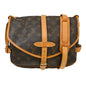 Louis Vuitton Saumur Handbag Monogram Canvas Brown Canvas Shoulder Bag Bag (   )