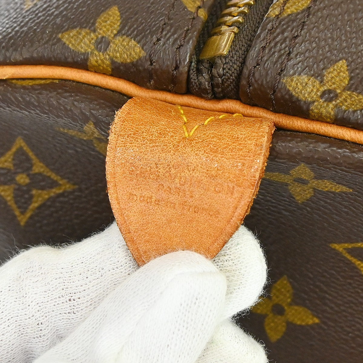 Louis Vuitton Keepall Bag Monogram Canvas Brown Canvas Travel Bag Bag (   )