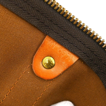 Louis Vuitton Keepall Bag Monogram Canvas Brown Canvas Travel Bag Bag (   )
