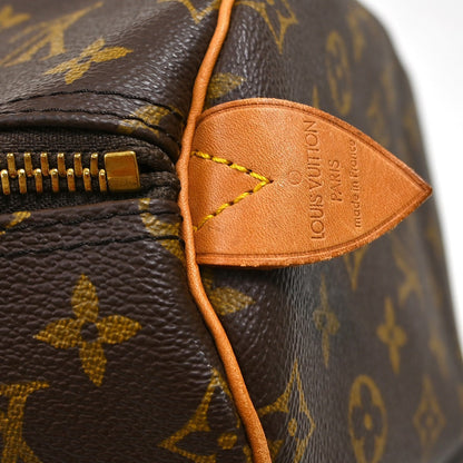 Louis Vuitton Keepall Bag Monogram Canvas Brown Canvas Travel Bag Bag (   )