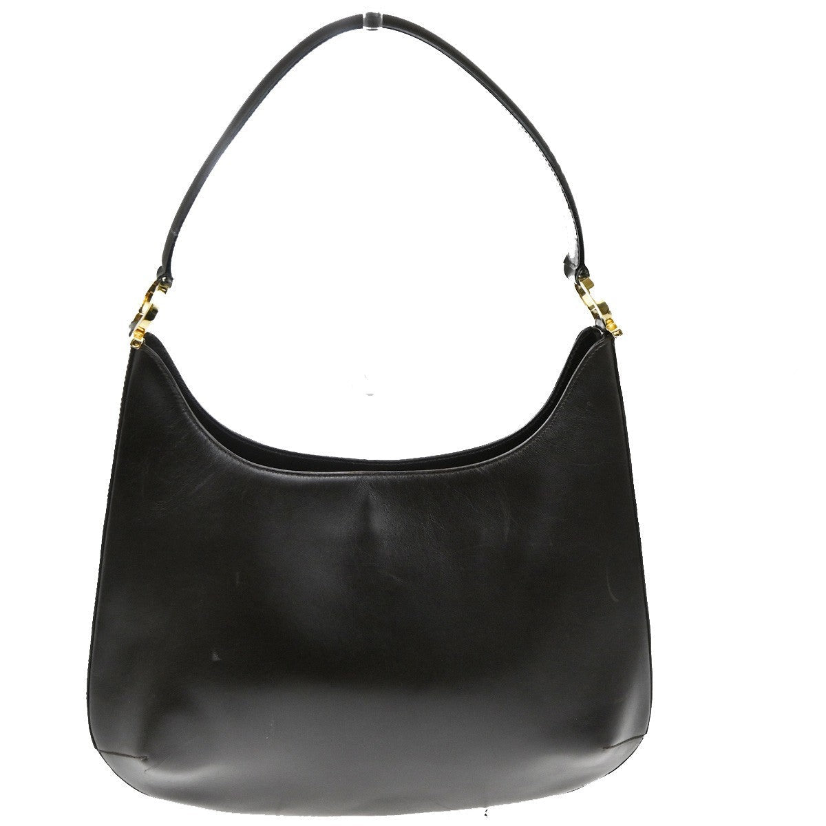 Salvatore Ferragamo Gancini Shoulder Bag Leather Brown Leather Shoulder Bag Bag (   )