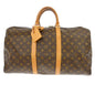 Louis Vuitton Keepall Bag Monogram Canvas Brown Canvas Travel Bag Bag (   )
