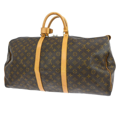 Louis Vuitton Keepall Bag Monogram Canvas Brown Canvas Travel Bag Bag (   )