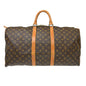 Louis Vuitton Keepall Bag Monogram Canvas Brown Canvas Travel Bag Bag (   )