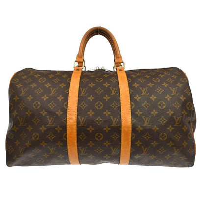 Louis Vuitton Keepall Bandouliere Bag Monogram Canvas Brown Canvas Travel Bag Bag (   )