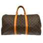 Louis Vuitton Keepall Bandouliere Bag Monogram Canvas Brown Canvas Travel Bag Bag (   )