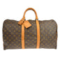 Louis Vuitton Keepall Bag Monogram Canvas Brown Canvas Travel Bag Bag (   )