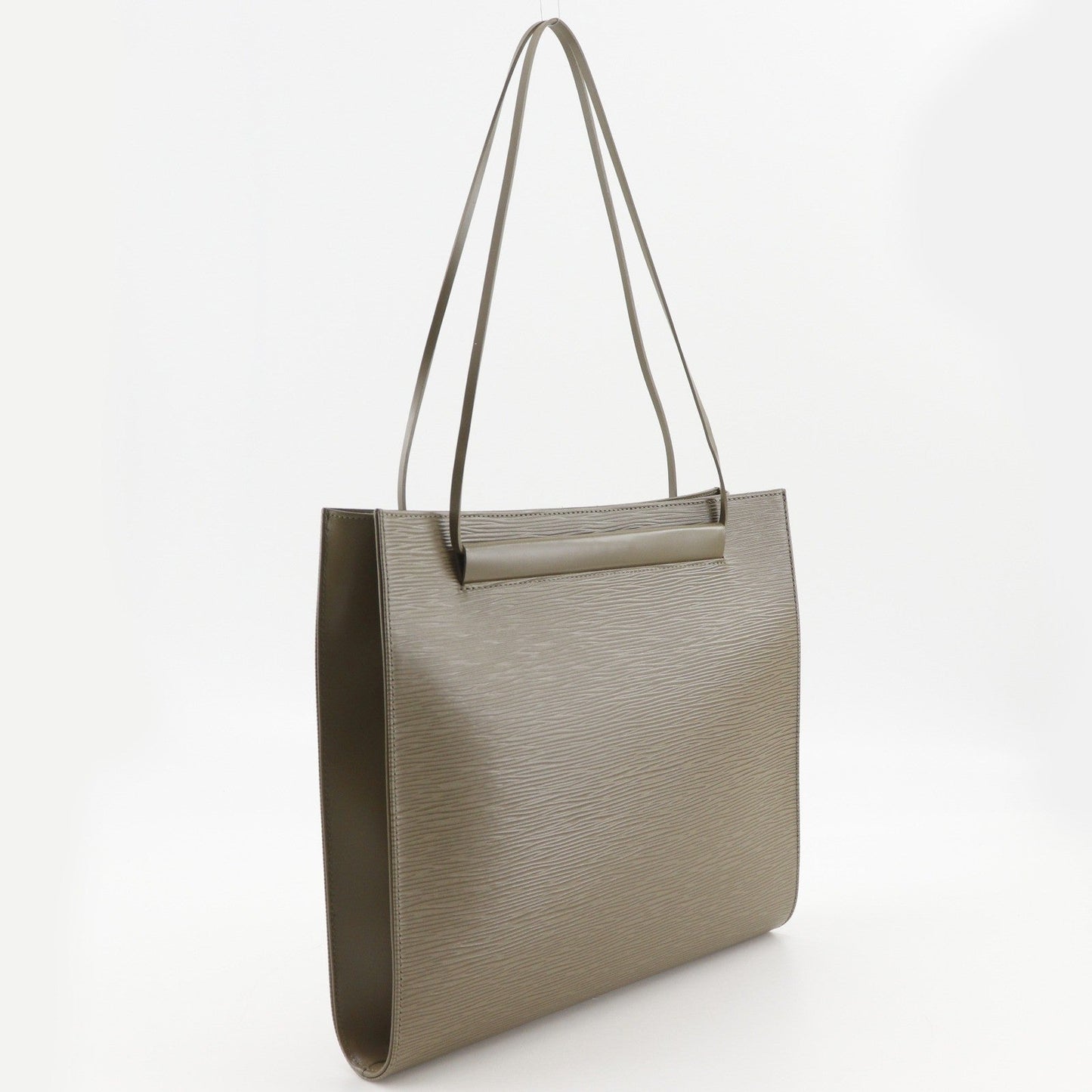 Louis Vuitton Saint Tropez Handbag Epi Leather Gray Leather Tote Bag Bag (   )