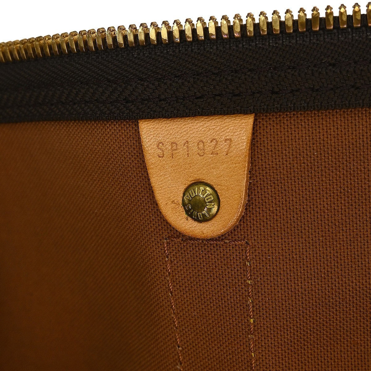 Louis Vuitton Keepall Bag Monogram Canvas Brown Canvas Travel Bag Bag (   )