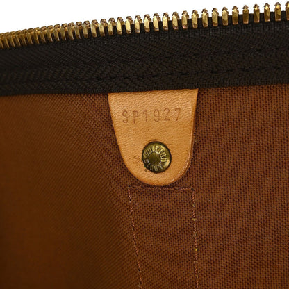 Louis Vuitton Keepall Bag Monogram Canvas Brown Canvas Travel Bag Bag (   )