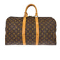 Louis Vuitton Keepall Bag Monogram Canvas Brown Canvas Travel Bag Bag (   )